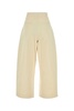 Ivory Twill Wide-leg Pant