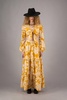 Charlotte In Flowered Ochre Cotton