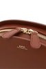 A.P.C. Women Caramel Leather Mini Demi Lune Shoulder Bag