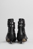 High Heels Ankle Boots In Black Leather