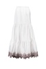 Charlotte In White Cotton With Cut-out Flowers
