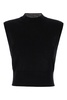 Black Wool Blend Vest