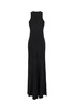 Black Acetate Blend Long Dress
