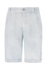 Pastel Light Blue Hemp Bermuda Shorts