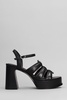 Mina Sandals In Black Leather