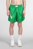 Shorts In Green Polyamide