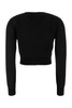 Black Stretch Viscose Blend Cardigan