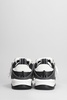 Area Patchwork Sneakers In Black Leather And Fabric