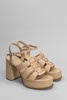 Mina Sandals In Powder Leather