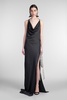 Vera Maxi Dress Woman In Black Polyester