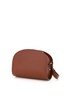 A.P.C. Women Caramel Leather Mini Demi Lune Shoulder Bag