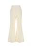 White Linen Wide-leg Pant