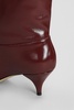 High Heels Ankle Boots In Bordeaux Leather