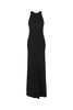 Black Acetate Blend Long Dress