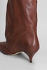 High Heels Boots In Leather Color Leather