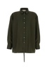 Olive Green Wool Oversize Shirt