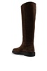 Suede Boot And Metal Logo