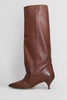 High Heels Boots In Leather Color Leather