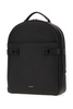 Black Calf And Fabric Backpack