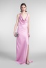 Vera Maxi Dress Woman In Rose-pink Polyester