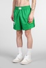 Shorts In Green Polyamide