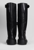 Mandeville Low Heels Boots In Black Leather