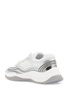 Mesh And Metallic Faux Leather Sneakers In