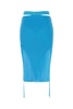 Turquoise Stretch Viscose Blend Skirt