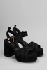 Melany Sandals In Black Suede