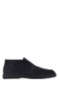 Navy Blue Suede Loafers