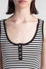 Alessia Tank Top In Black Cotton