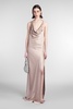Vera Maxi Dress Woman In Grey Polyester