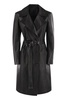 MAX MARA SPORTMAX Luxury Soft Leather Trench Coat with Geometric Pockets