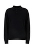 Maison Margiela Women Black Wool Polo Shirt