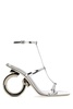 Salvatore Ferragamo Women Silver Nappa Leather Elina Sandalsâ