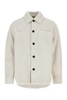Bottega Veneta Men Chalk Shearling Oversize Shirt