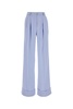 The Andamane Women Powder Blue Polyester Nathalie Wide-Leg Pant