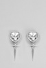 Heart Earrings With Studs