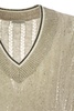 Brunello Cucinelli Dazzling Ribbed Net Knitted T-Shirt In Linen