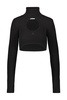 Courrèges Cropped Sweater Circle Mockneck Rib Knit Clothing
