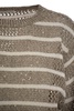 Brunello Cucinelli Dazzling Striped Net Linen Jersey