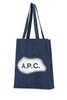 A.P.C. Unisex Blue Denim Lou Shopping Bag