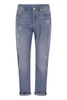 Brunello Cucinelli Five-Pocket Leisure Fit Trousers In Lightweight Old Denim With Rips