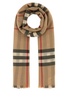 Burberry Men Embroidered Wool Scarf
