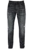 regular taper jeans mid rise charcoal cotton elastane