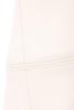 Cream Tricotin Wool and Cupro Jacket with V-Neck