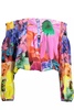 contrast detail long-sleeved women's tee