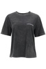 Alessandra rich oversized t-shirt with print and rhinestones