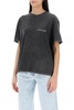 Alessandra rich oversized t-shirt with print and rhinestones