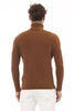 Alpha studio Brown Alpaca Leather Sweater